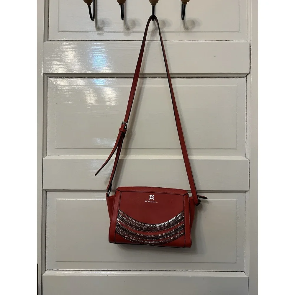 BCBG BCBGeneration Cinnabar Milena Crossbody Small Purse Bag Red MSRP $98 9x6.5